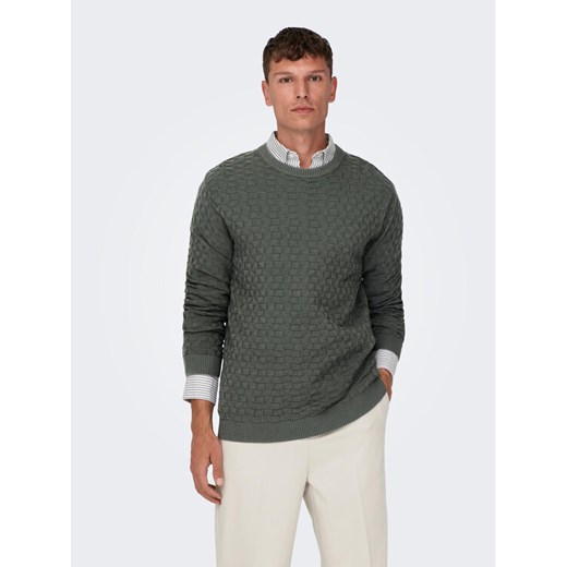Only & Sons Sweter 22026559 Szary Regular Fit ze sklepu MODIVO w kategorii Swetry męskie - zdjęcie 182733082