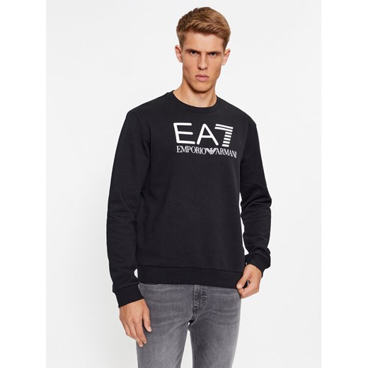 EA7 Emporio Armani Bluza 6RPM16 PJSLZ 1200 Czarny Regular Fit ze sklepu MODIVO w kategorii Bluzy męskie - zdjęcie 182733102