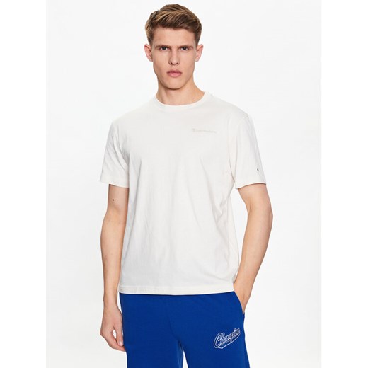 Champion T-Shirt 218928 Beżowy Regular Fit ze sklepu MODIVO w kategorii T-shirty męskie - zdjęcie 182733120