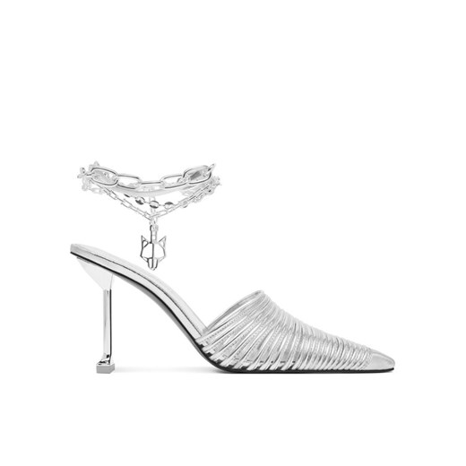 Naked Wolfe Klapki Chromed 00078 Srebrny ze sklepu MODIVO w kategorii Sandały damskie - zdjęcie 182733160