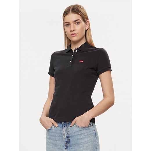 Levi's® Polo 52599-0046 Czarny Slim Fit ze sklepu MODIVO w kategorii Bluzki damskie - zdjęcie 182733174