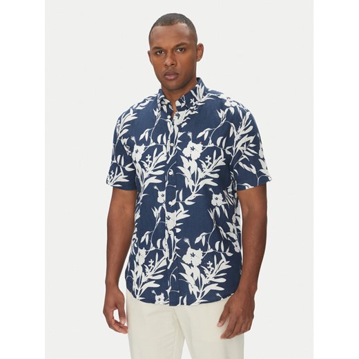 Tommy Hilfiger Koszula Tropical MW0MW38586 Granatowy Regular Fit ze sklepu MODIVO w kategorii Koszule męskie - zdjęcie 182733181