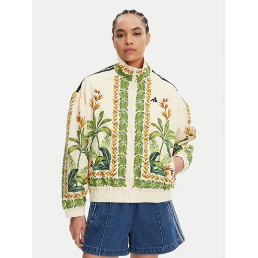 adidas Kurtka bomber FARM JD6304 Beżowy Loose Fit ze sklepu MODIVO w kategorii Kurtki damskie - zdjęcie 182733192