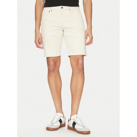 Calvin Klein Szorty jeansowe K10K114078 Écru Slim Fit ze sklepu MODIVO w kategorii Spodenki męskie - zdjęcie 182733230