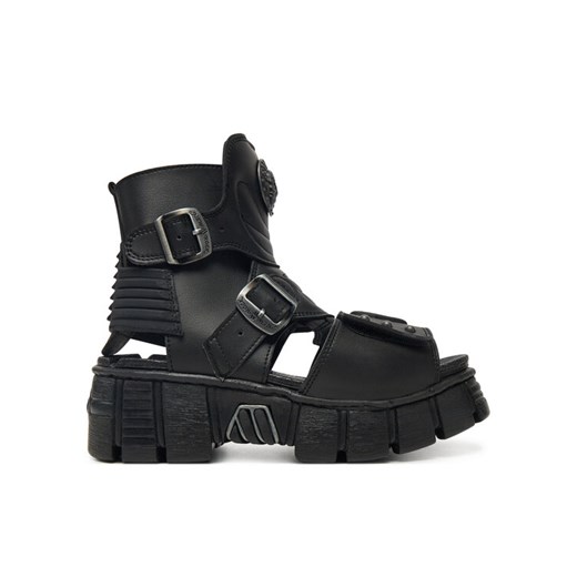 NEW ROCK Sandały M-BIOS106-V2 Czarny ze sklepu MODIVO w kategorii Sandały damskie - zdjęcie 182733240