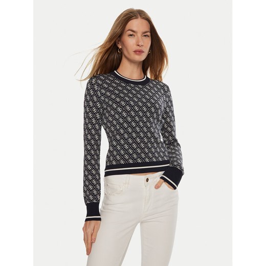 Guess Sweter Lise W4BR21 Z37K0 Granatowy Regular Fit Guess XL MODIVO