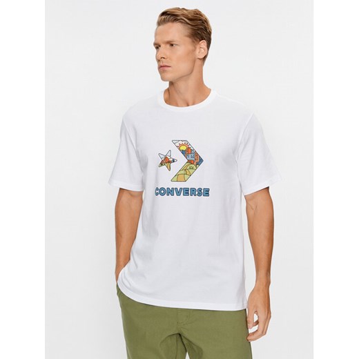 Converse T-Shirt Star Chevron Block Infill Ss Tee 10025280-A02 Biały Regular Fit ze sklepu MODIVO w kategorii T-shirty męskie - zdjęcie 182733390