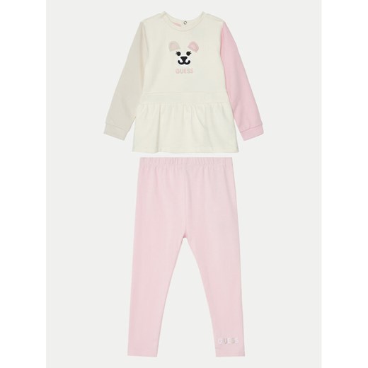 Guess Komplet dziecięcy A5RG01 KA6R4 Écru Regular Fit ze sklepu MODIVO w kategorii Komplety niemowlęce - zdjęcie 182733591