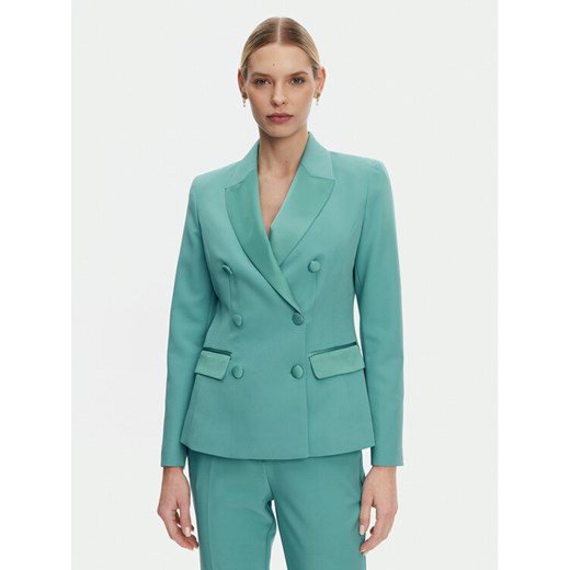 ARTIGLI Marynarka ACGI000772 Turkusowy Regular Fit ze sklepu MODIVO w kategorii Marynarki damskie - zdjęcie 182733623