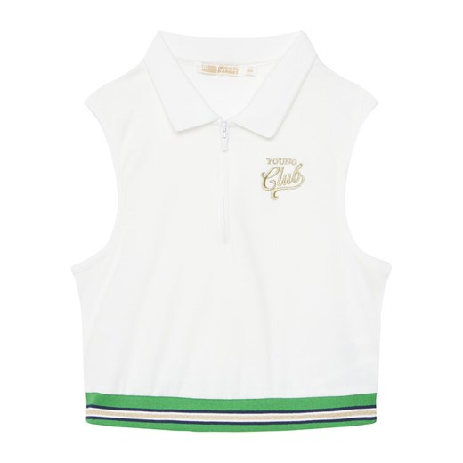 Original Marines Polo DFP5184YF Biały Cropped Fit ze sklepu MODIVO w kategorii Bluzki dziewczęce - zdjęcie 182733640
