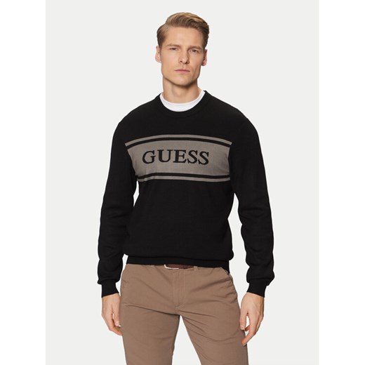 Guess Sweter M5RR13 Z3KK2 Czarny Regular Fit ze sklepu MODIVO w kategorii Swetry męskie - zdjęcie 182733674