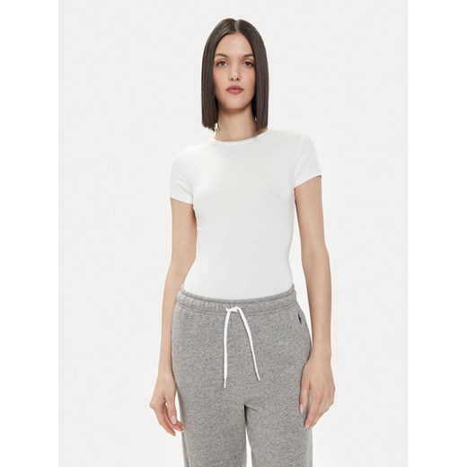 Gina Tricot T-Shirt 21287 Biały Slim Fit ze sklepu MODIVO w kategorii Bluzki damskie - zdjęcie 182733720