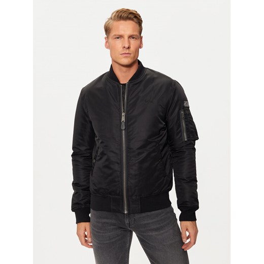 SCHOTT N.Y.C. Kurtka bomber AIRFORCERS Czarny Regular Fit ze sklepu MODIVO w kategorii Kurtki męskie - zdjęcie 182733821