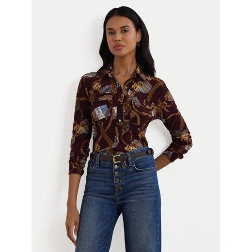 LAUREN RALPH LAUREN Koszula 200951312001 Bordowy Slim Fit XS MODIVO