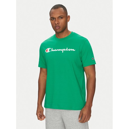 Champion T-Shirt 220256 Zielony Regular Fit ze sklepu MODIVO w kategorii T-shirty męskie - zdjęcie 182733882