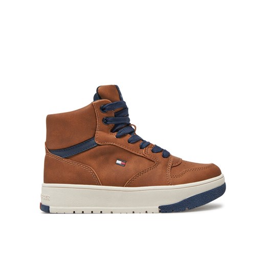 Tommy Hilfiger Sneakersy Mid Cutlace-Up Sneaker T3X9-33641-1351 M Brązowy Tommy Hilfiger 31 MODIVO