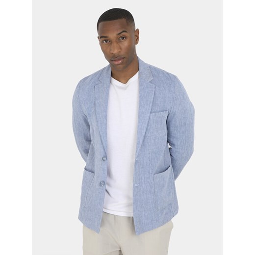 Brave Soul Marynarka MJK-CAMBRIDGE Niebieski Straight Fit ze sklepu MODIVO w kategorii Marynarki męskie - zdjęcie 182733973