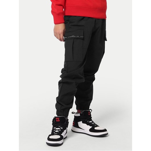 Hugo Spodnie materiałowe G00176 M Czarny Loose Fit 12Y MODIVO