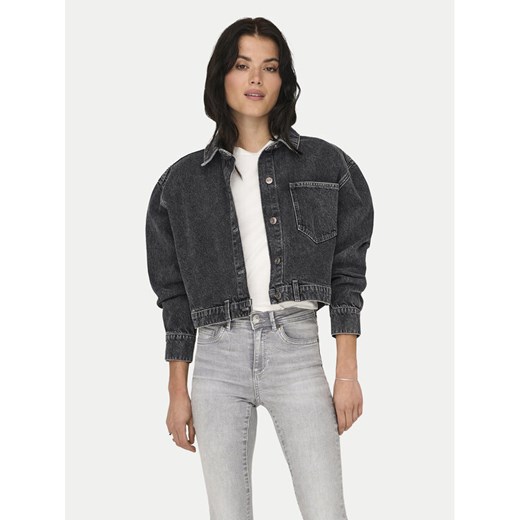 ONLY Kurtka jeansowa Emaline 15330000 Szary Loose Fit ze sklepu MODIVO w kategorii Kurtki damskie - zdjęcie 182734114