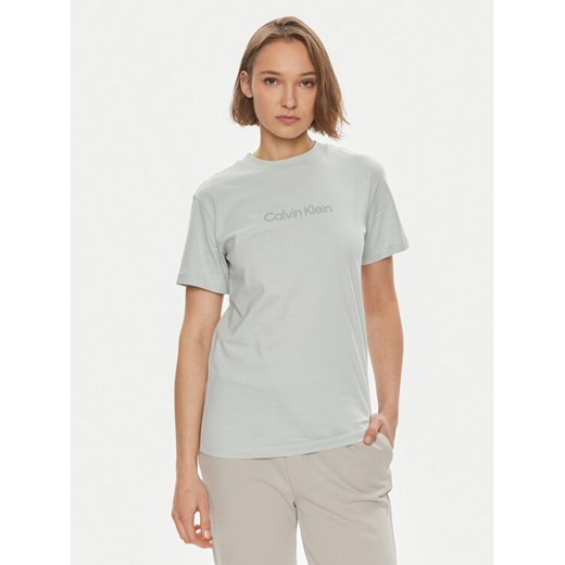 Calvin Klein T-Shirt Hero Logo K20K205448 Zielony Regular Fit ze sklepu MODIVO w kategorii Bluzki damskie - zdjęcie 182734272