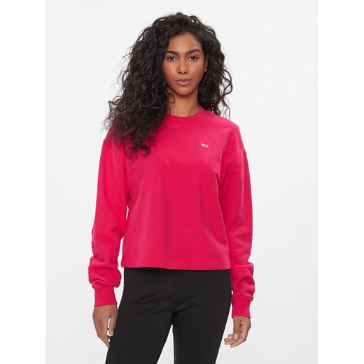 Tommy Jeans Bluza Tonal DW0DW16402 Różowy Relaxed Fit ze sklepu MODIVO w kategorii Bluzy damskie - zdjęcie 182734282