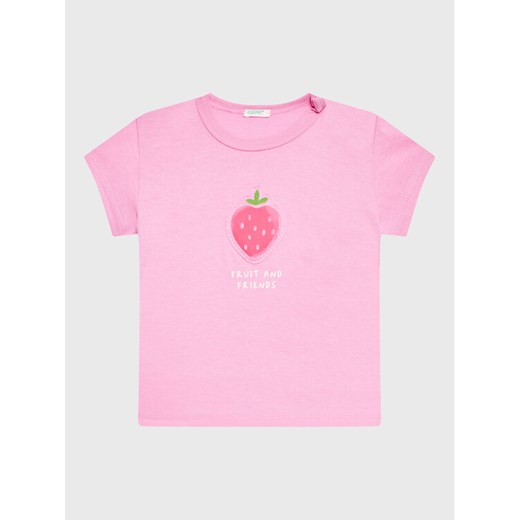 United Colors Of Benetton T-Shirt 3I1XA1007 Różowy Regular Fit ze sklepu MODIVO w kategorii Koszulki niemowlęce - zdjęcie 182734391