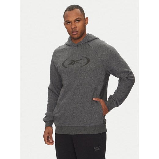 Reebok Bluza 100214853 Szary Regular Fit ze sklepu MODIVO w kategorii Bluzy męskie - zdjęcie 182734401