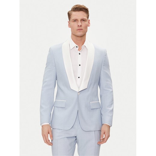 Hugo Marynarka Henry242E1X 50513750 Błękitny Slim Fit ze sklepu MODIVO w kategorii Marynarki męskie - zdjęcie 182734420