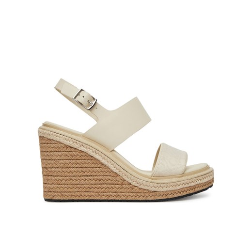 Calvin Klein Espadryle Wedge Sandal 70 - Jacq HW0HW02386 Biały ze sklepu MODIVO w kategorii Espadryle damskie - zdjęcie 182734423