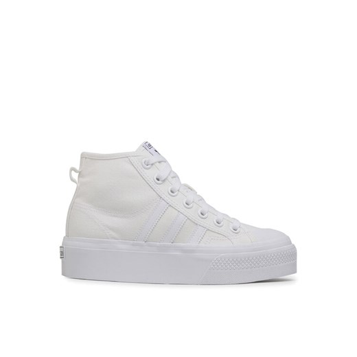 adidas Sneakersy Nizza Platform Mid W FY2782 Biały ze sklepu MODIVO w kategorii Trampki damskie - zdjęcie 182734462