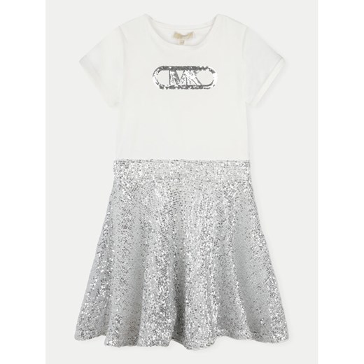 MICHAEL KORS KIDS Sukienka codzienna R30173 M Srebrny Regular Fit ze sklepu MODIVO w kategorii Sukienki dziewczęce - zdjęcie 182734491