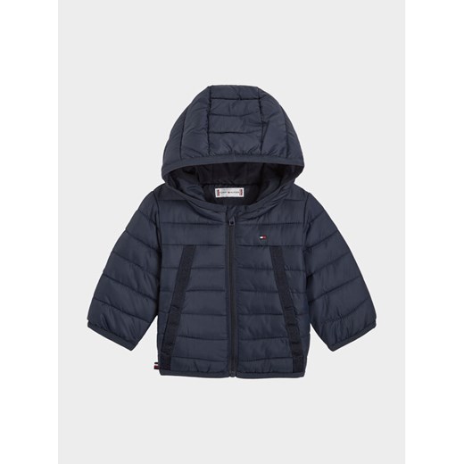 Tommy Hilfiger Kurtka przejściowa Monotype Tape KN0KN01722 Granatowy Regular Fit ze sklepu MODIVO w kategorii Kombinezony i kurtki - zdjęcie 182734562