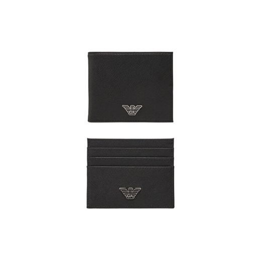 Emporio Armani Zestaw portfel i etui na karty Y4R237 Y138E Czarny ze sklepu MODIVO w kategorii Portfele męskie - zdjęcie 182734580