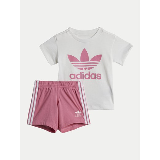 adidas Komplet t-shirt i spodenki JE0523 Różowy Regular Fit ze sklepu MODIVO w kategorii Komplety niemowlęce - zdjęcie 182734643