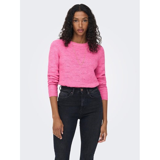 ONLY Sweter 15234745 Różowy Regular Fit ze sklepu MODIVO w kategorii Swetry damskie - zdjęcie 182734660