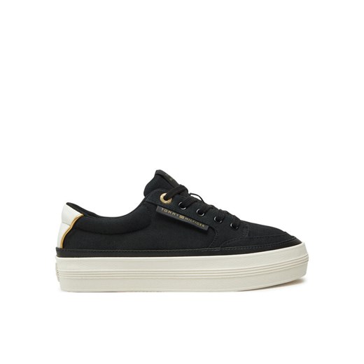 Tommy Hilfiger Sneakersy Essential Vulc Textile Sneaker FW0FW08323 Czarny ze sklepu MODIVO w kategorii Buty sportowe damskie - zdjęcie 182734772