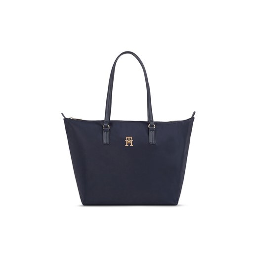 Tommy Hilfiger Torebka Poppy Th Tote AW0AW15639 Granatowy ze sklepu MODIVO w kategorii Torby Shopper bag - zdjęcie 182734860