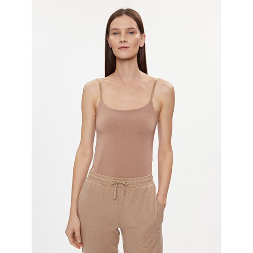 Boss Top 50515601 Beżowy Slim Fit ze sklepu MODIVO w kategorii Bluzki damskie - zdjęcie 182734923