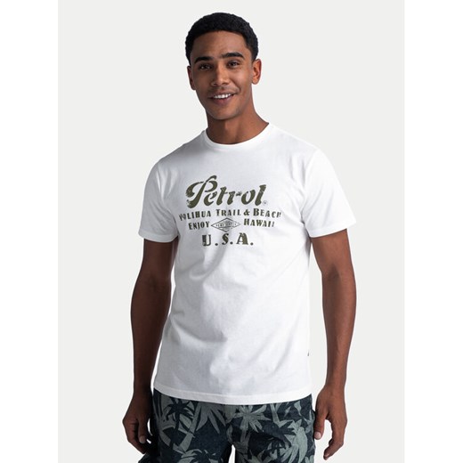 Petrol Industries T-Shirt M-1040-TSR600 Biały Regular Fit ze sklepu MODIVO w kategorii T-shirty męskie - zdjęcie 182734933
