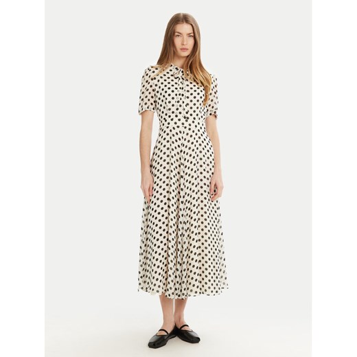 Marella Sukienka codzienna Lorenzo 2513221141 Écru Regular Fit ze sklepu MODIVO w kategorii Sukienki - zdjęcie 182735051