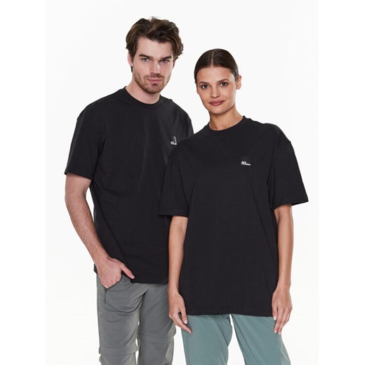 Jack Wolfskin Koszulka techniczna Unisex Eschenheimer 1809091 Czarny Regular Fit ze sklepu MODIVO w kategorii Bluzki damskie - zdjęcie 182735053