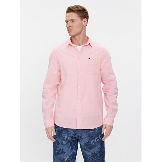 Tommy Jeans Koszula DM0DM18962 Różowy Regular Fit ze sklepu MODIVO w kategorii Koszule męskie - zdjęcie 182735064