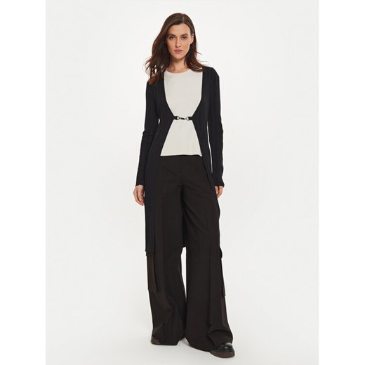 Sisley Kardigan 1WTHM6021 Czarny Slim Fit ze sklepu MODIVO w kategorii Swetry damskie - zdjęcie 182735110
