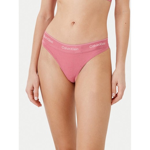 Calvin Klein Underwear Stringi 000QF7878E Różowy ze sklepu MODIVO w kategorii Majtki damskie - zdjęcie 182735130
