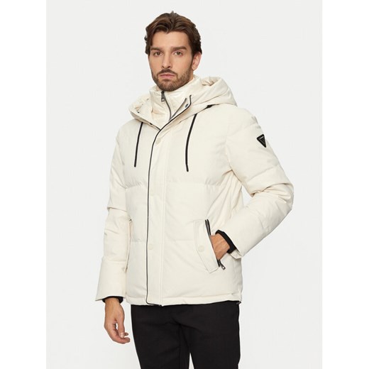 Guess Kurtka zimowa M4BL43 WGJR2 Beżowy Regular Fit ze sklepu MODIVO w kategorii Kurtki męskie - zdjęcie 182735153