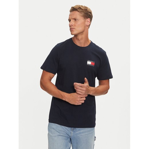 Tommy Jeans T-Shirt Essential Flag DM0DM20740 Granatowy Slim Fit ze sklepu MODIVO w kategorii T-shirty męskie - zdjęcie 182735164