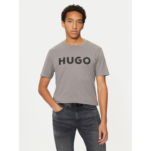 Hugo T-Shirt Dulivio 50467556 Szary Regular Fit ze sklepu MODIVO w kategorii T-shirty męskie - zdjęcie 182735242