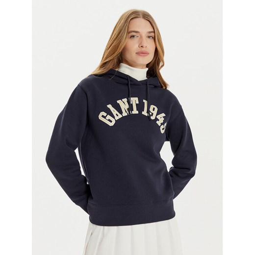 Gant Bluza 1949 Arch Graphic 4201262 Granatowy Loose Fit ze sklepu MODIVO w kategorii Bluzy damskie - zdjęcie 182735250