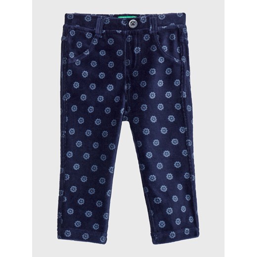 United Colors Of Benetton Spodnie materiałowe 4T5XGE00K Granatowy Regular Fit ze sklepu MODIVO w kategorii Spodnie dziewczęce - zdjęcie 182735273