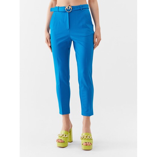 Pinko Spodnie materiałowe 100309 A0KD Niebieski Regular Fit ze sklepu MODIVO w kategorii Spodnie damskie - zdjęcie 182735322